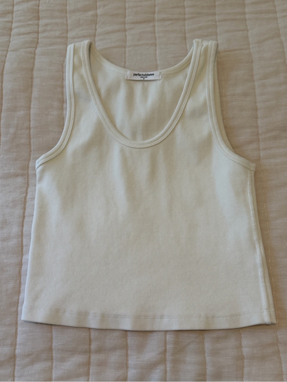 Perfectwhitetee Blondie Tank in Ivory
